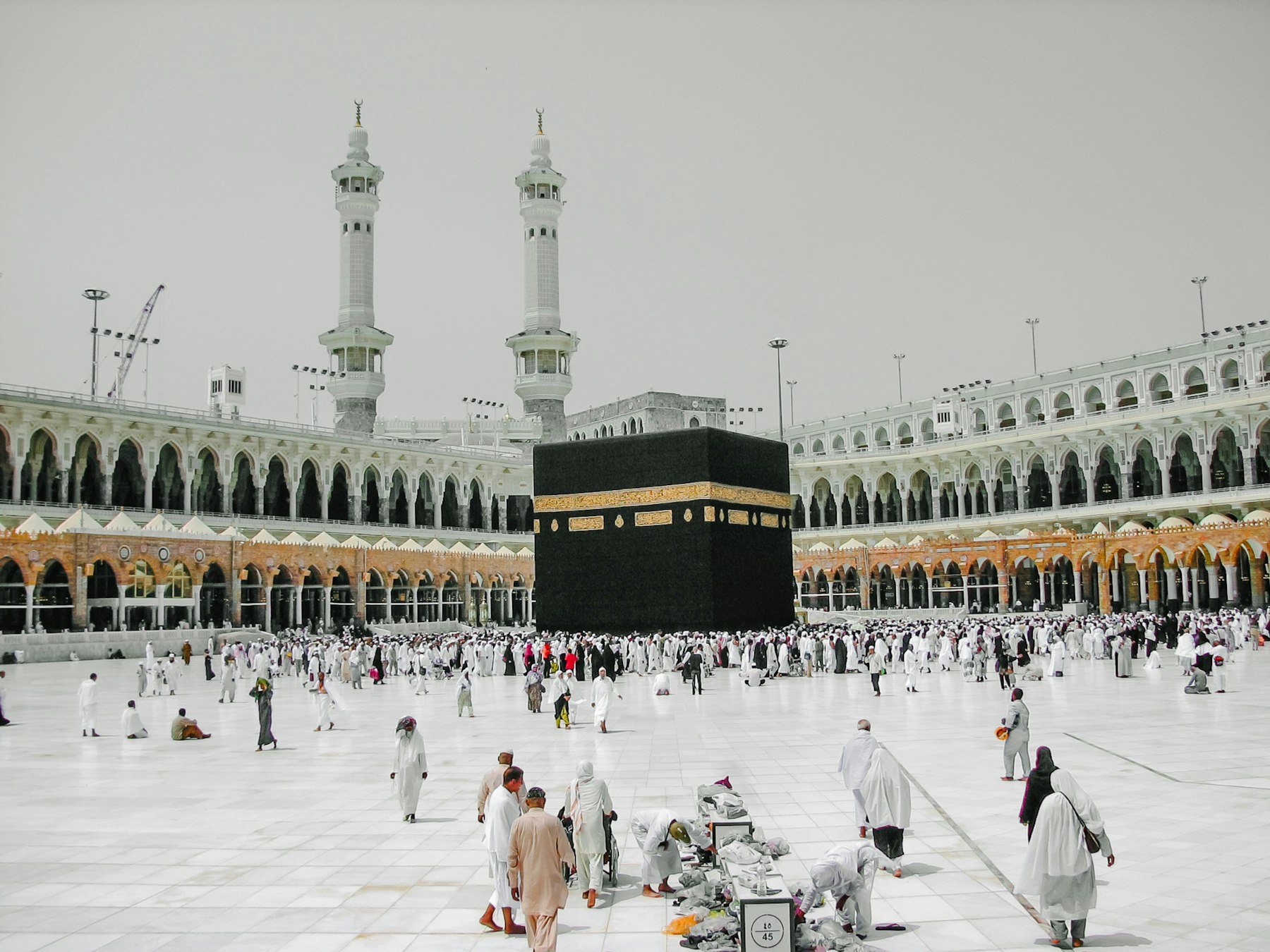 The Kaaba in the Grand Mosque in Makkah